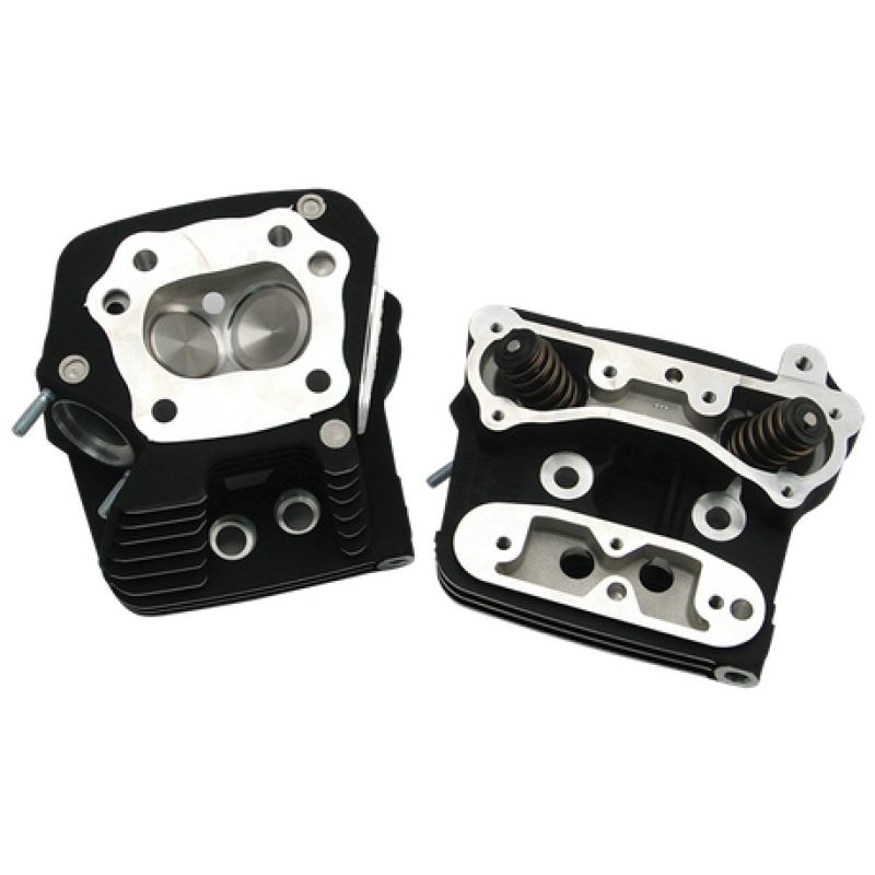 S&S Cycle 84-99 Performance Replacement Low Compression 76cc Cylinder Heads - Wrinkle Black Heads S&S Cycle
