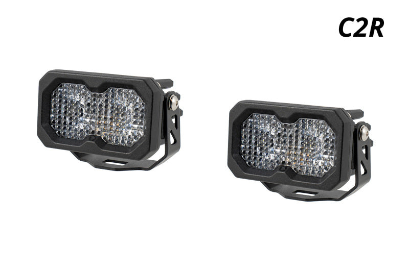 Diode Dynamics C2R White Flood Standard LED Pod (Pair) Light Accessories and Wiring Diode Dynamics