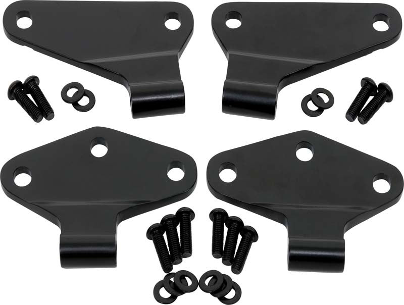 Kentrol 07-18 Jeep Wrangler JK Body Door Hinge Set 4 Pieces 2 Door - Powdercoat Black Doors Kentrol