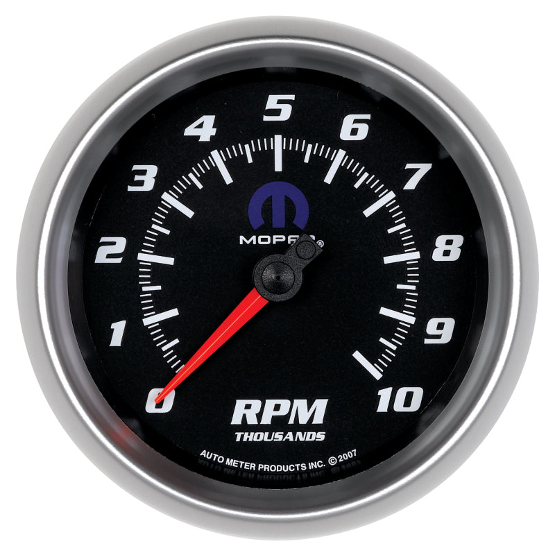 Autometer Mopar 3-3/8in 10K RPM In-Dash Tachometer Gauge - Black Gauges AutoMeter
