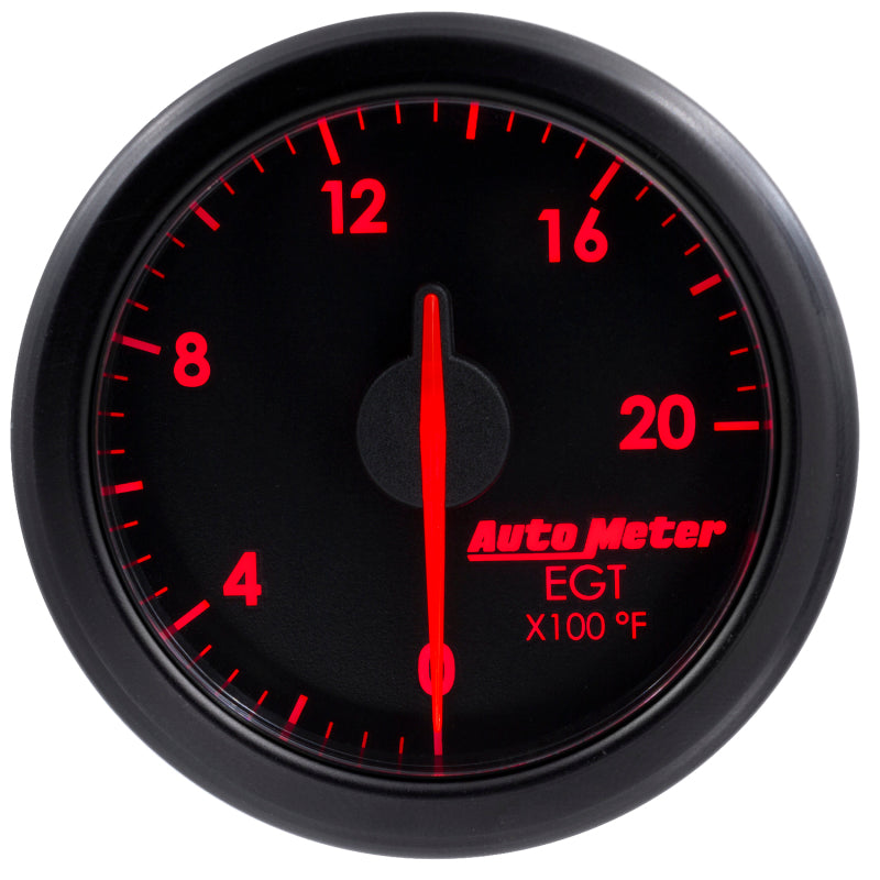 Autometer Airdrive 2-1/16in EGT Gauge 0-2000 Degrees F - Black Gauges AutoMeter