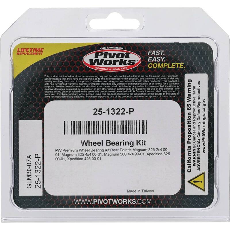 Pivot Works Polaris Wheel Bearing Kit Premium Bearings Control Arms Pivot Works