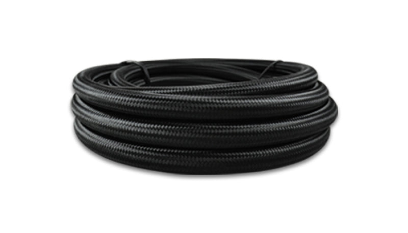 Vibrant -12AN x 20 ft. Nylon Braided Flex Hose with PTFE Liner - Black Hoses Vibrant