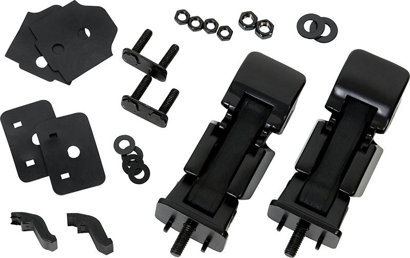 Kentrol 07-18 Jeep Wrangler JK Hood Catch Pair - Powdercoat Black Hoods Kentrol