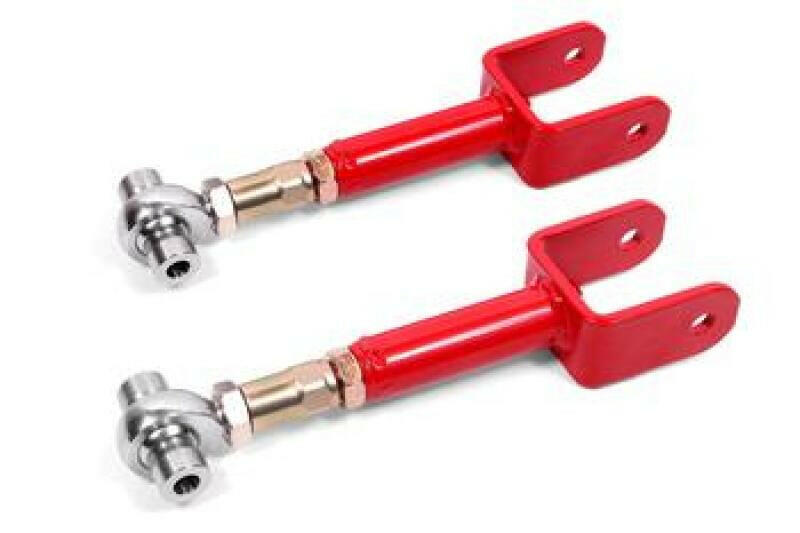BMR 78-87 G-Body Upper Control Arms DOM On-car Adj Rod Ends - Red Control Arms BMR Suspension