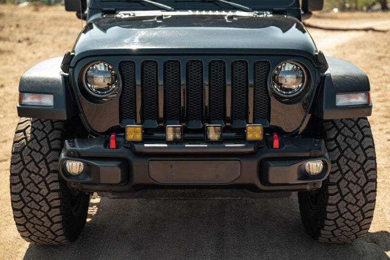 DV8 Offroad 2018-2025 Wrangler JL Push Bar for Mopar Rubicon Steel Bumper Light Bars & Cubes DV8 Offroad