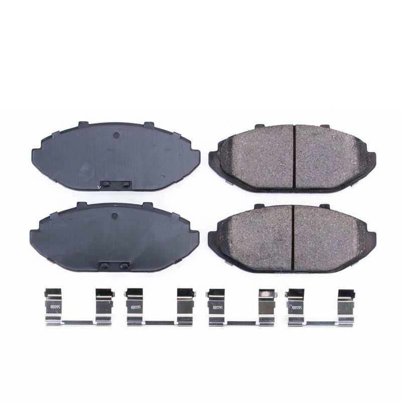 Power Stop 98-02 Ford Crown Victoria Front Z17 Evolution Ceramic Brake Pads w/Hardware Brake Pads - OE PowerStop