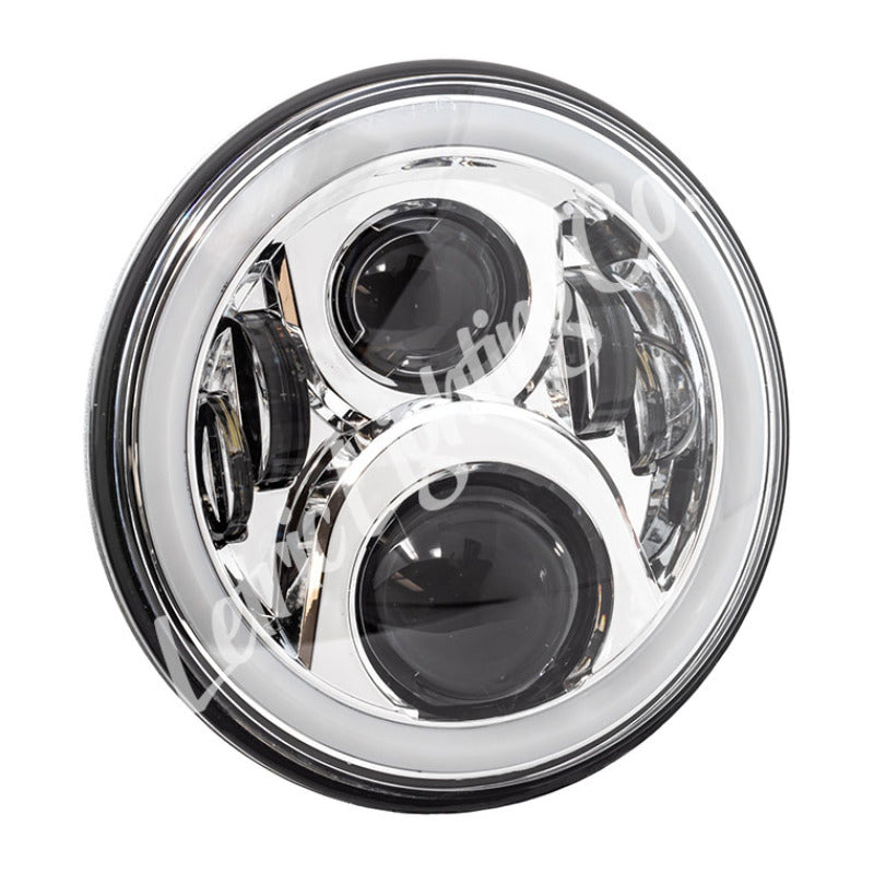Letric Lighting 7in LED Chrome Full-Halo Indian Headlights Letric Lighting