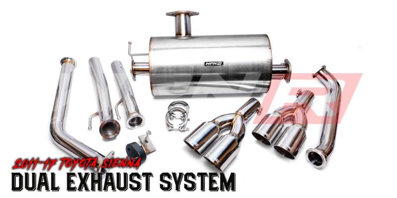 Weapon R 11-17 Toyota Sienna 3.5L Axle Back Exhaust w/Straight Cut Tips Axle Back Weapon R