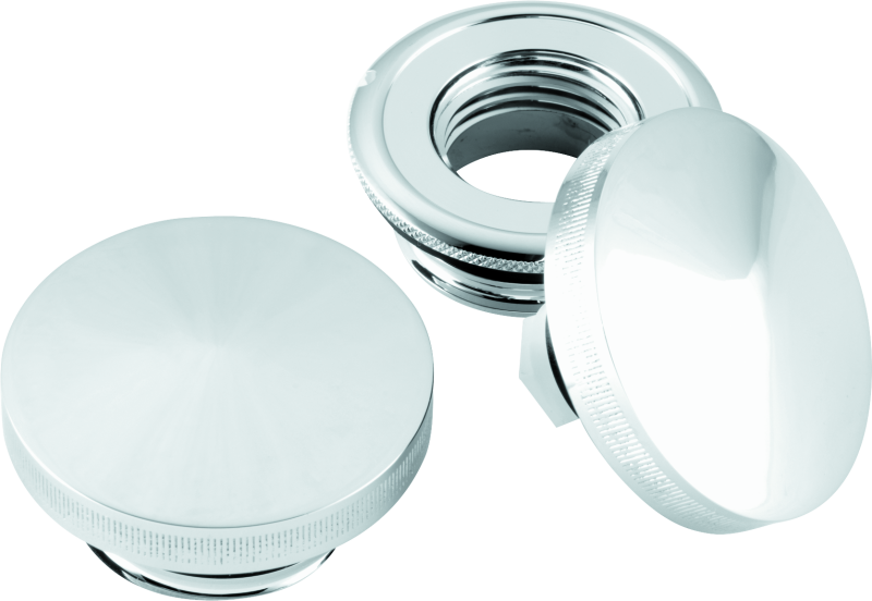 Bikers Choice 82-Up Chrome Pointed Gas Cap Set With Paint Savers Fuel Lines Bikers Choice