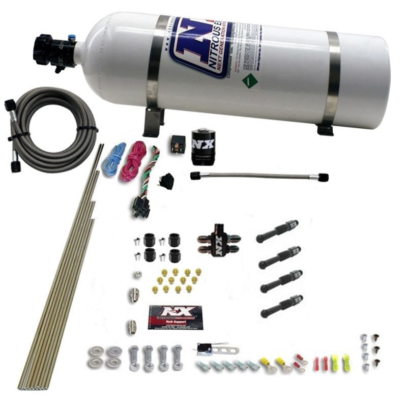Nitrous Express Dry Direct Port Nitrous Kit 4 Cyl w/15lb Bottle Nitrous Systems Nitrous Express