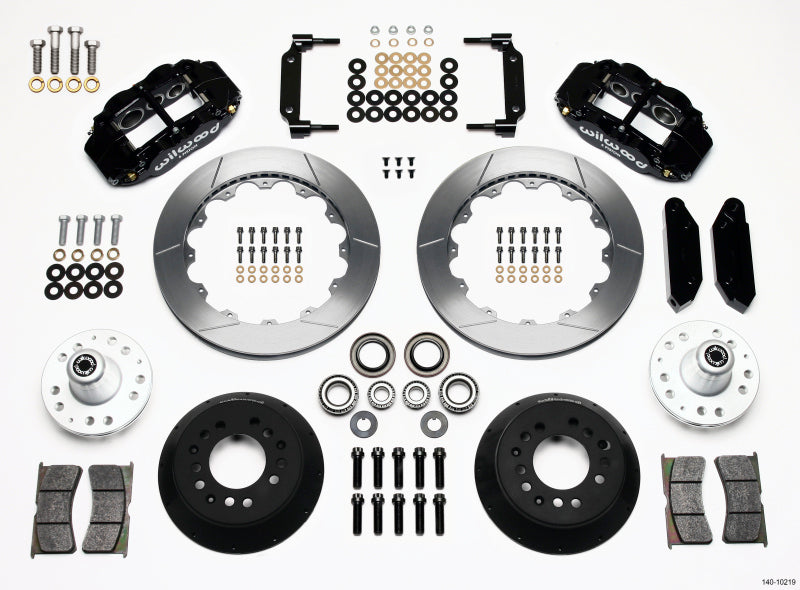 Wilwood Narrow Superlite 6R Front Hub Kit 12.88in 1968-1969 Mustang Disc Spindle Big Brake Kits Wilwood