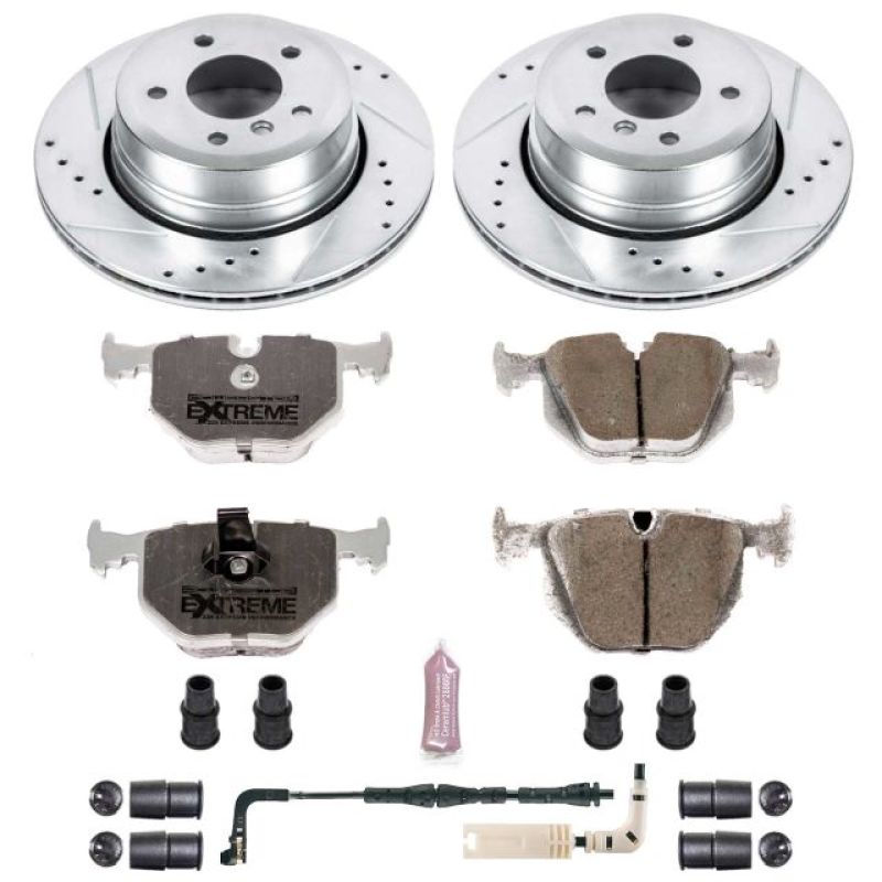 Power Stop 06-07 BMW 525xi Rear Z26 Street Warrior Brake Kit Brake Kits - Performance D&S PowerStop