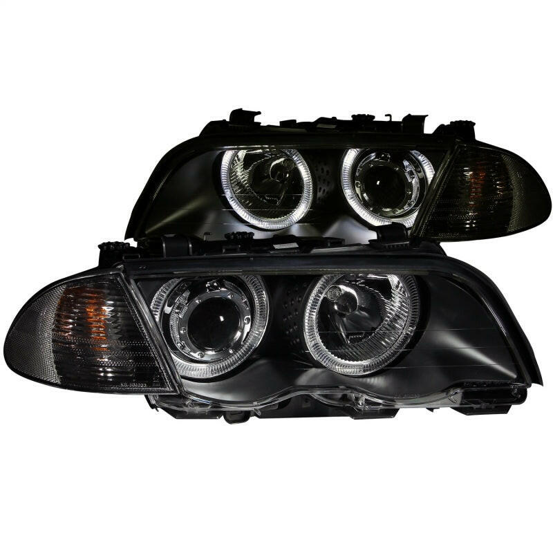 ANZO 1999-2001 BMW 3 Series E46 Projector Headlights w/ Halo Black (CCFL) Headlights ANZO
