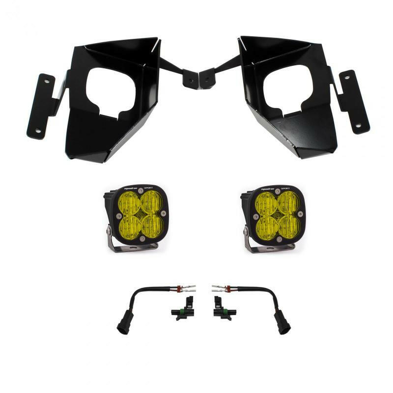 Baja Designs 16-18 Silverado Squadron Sport Fog Pocket Kit W/C - Amber Fog Lights Baja Designs