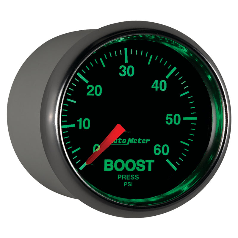 Autometer GS 52mm 0-60 psi Mechanical Boost Gauge Gauges AutoMeter