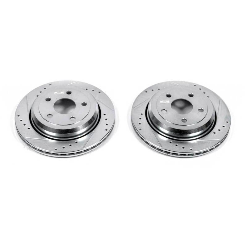 Power Stop 11-19 Dodge Durango Rear Evolution Drilled & Slotted Rotors - Pair Brake Rotors - Slot & Drilled PowerStop