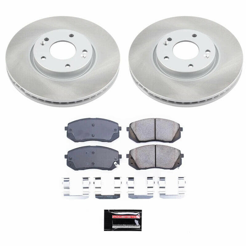 Power Stop 11-16 Kia Sportage Front Semi-Coated Rotor Kit Brake Kits - Performance Blank PowerStop