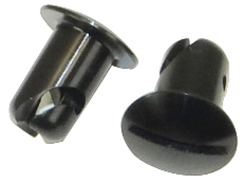 Moroso Quick Fastener - Oval Head - 7/16in x .450in - Aluminum - Black - 10 Pack Fittings Moroso