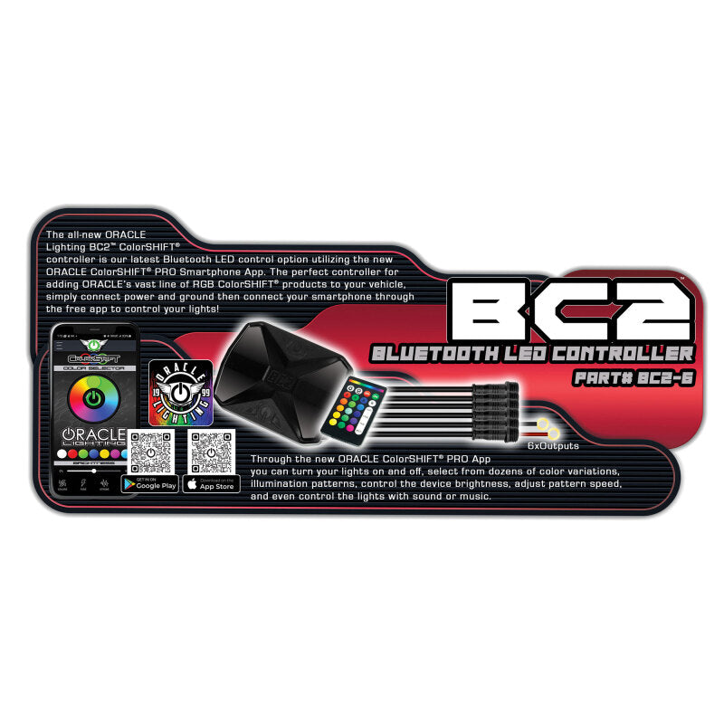 ORACLE Lighting BC2 Bluetooth ColorShift RGB LED Controller - 6 Output Light Accessories and Wiring ORACLE Lighting