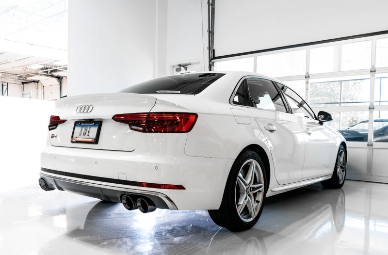 AWE Tuning Audi B9 S4 SwitchPath Exhaust - Non-Resonated (Black 102mm Tips) Catback AWE Tuning