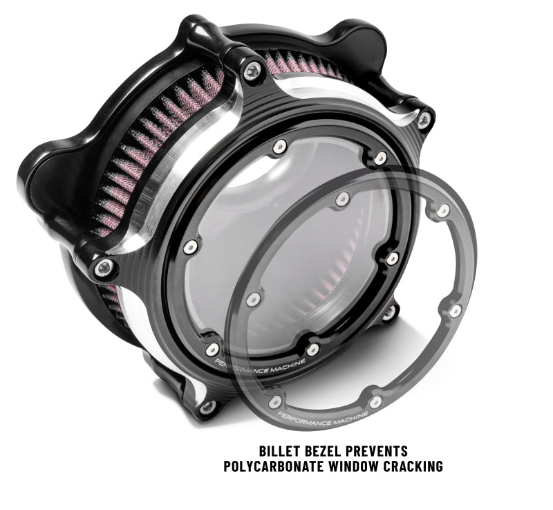 Performance Machine Vision Air Cleaner W/Bezel - Contrast Cut Air Filters - Direct Fit Performance Machine