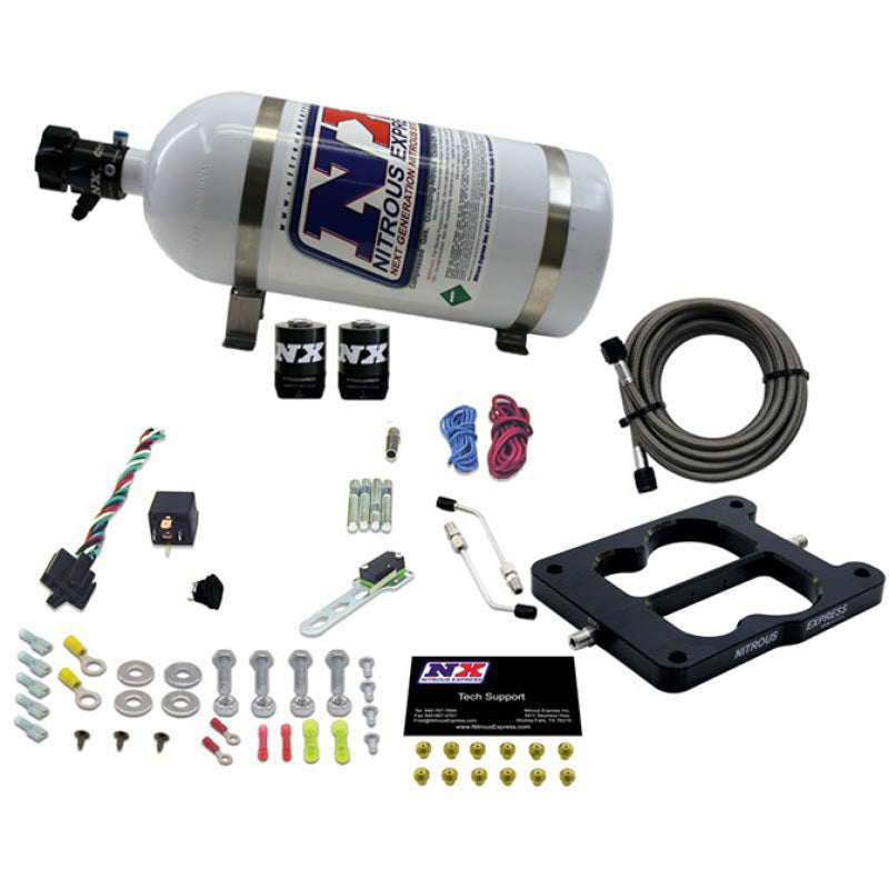 Nitrous Express Q-Jet/Holley Spread Bore Nitrous Kit (50-300HP) w/10lb Bottle Nitrous Systems Nitrous Express