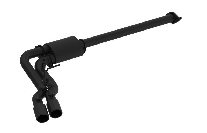 MBRP 15-16 Ford F-150 2.7L/3.5L/5.0L 3in Cat Back Single Side Pre-Axle Dual Exit Black Coated Catback MBRP