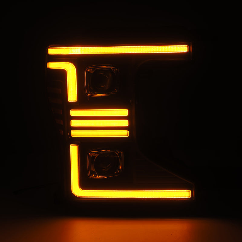 AlphaRex 20-22 Ford F150 Pro-Series Projector Headlights Black w/ Activation Light / Seq. Sig. / DRL Headlights AlphaRex