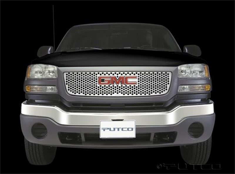 Putco 03-06 GMC Sierra LD/HD - w/ Logo CutOut - Does not Fit Denali Punch Stainless Steel Grilles Grilles Putco