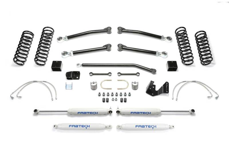 Fabtech 07-18 Jeep JK 4-Door 3in Trail Ii w/Perf Shocks Control Arms Fabtech
