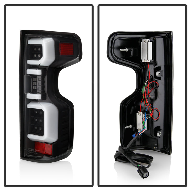 Spyder Chevy Silverado 19-20 LED Tail Light Black ALT-YD-CS19HAL-BK Tail Lights SPYDER