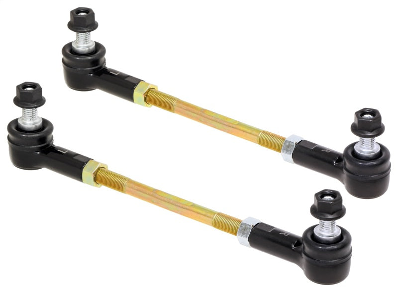 RockJock Adjustable Sway Bar End Link Kit 8 1/2in Long Rods w/ Sealed Rod Ends and Jam Nuts pair Sway Bar Endlinks RockJock