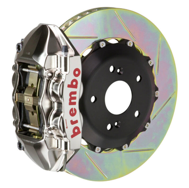 Brembo 06-09 S2000 Rear GTR BBK 4 Piston Billet328x28 2pc Rotor Slotted Type-1- Nickel Plated Brake Kits - Performance Slot Brembo