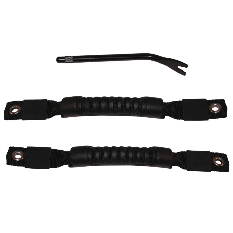 Rugged Ridge Door Pull Straps Black 97-06 Jeep Wrangler Hardware - Singles Rugged Ridge