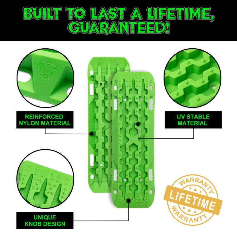 Rhino USA Recovery Traction Boards - Green (Pair) Recovery Boards Rhino USA