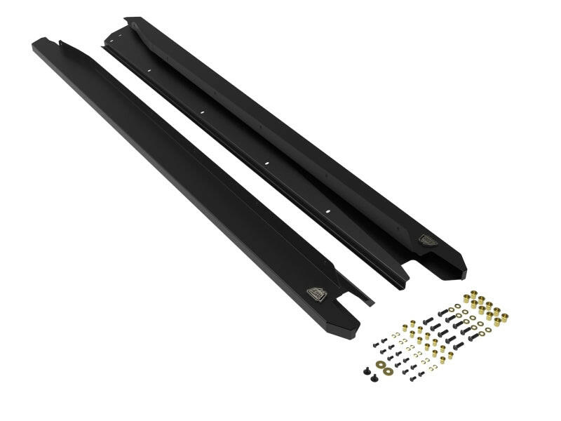 aFe POWER 20-23 Subaru Outback H4 2.4L (t) / H4 2.5L Terra Guard Trail Steps - Black Nerf Bars aFe