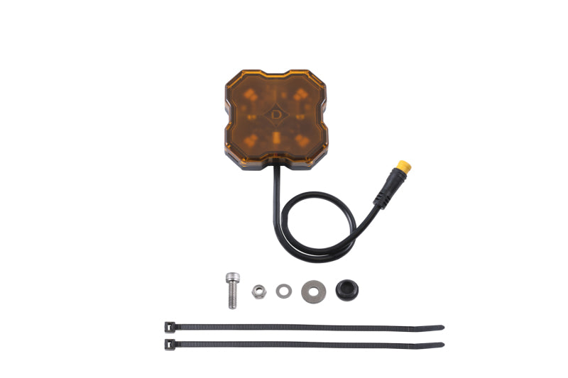 Diode Dynamics Stage Series Single Color LED Rock Light - Amber M8 (one) Light Accessories and Wiring Diode Dynamics