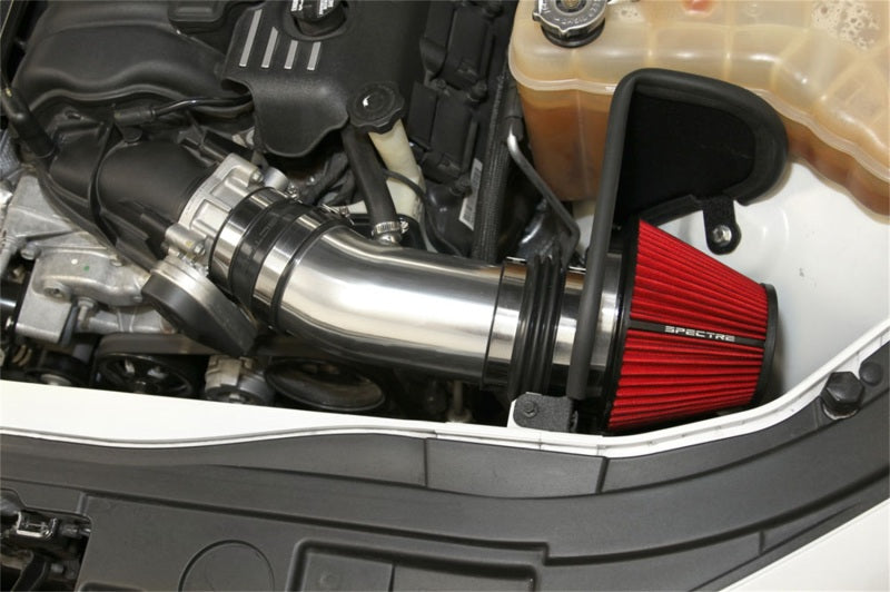 Spectre 11-14 Challenger/Charger V8-6.4L F/I Air Intake Kit - Polished w/Red Filter Cold Air Intakes Spectre