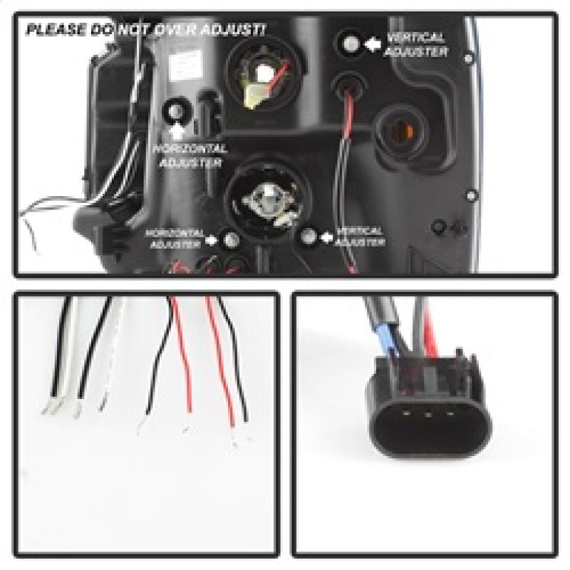 Spyder GMC Yukon 07-14/GMC Yukon XL 07-14 Projector Headlights LED Halo LED Chrome PRO-YD-GY07-HL-C Headlights SPYDER