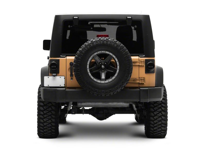 Raxiom 07-18 Jeep Wrangler JK Axial Series Halo LED Tail Lights- Blk Housing (Clear Lens) Tail Lights Raxiom