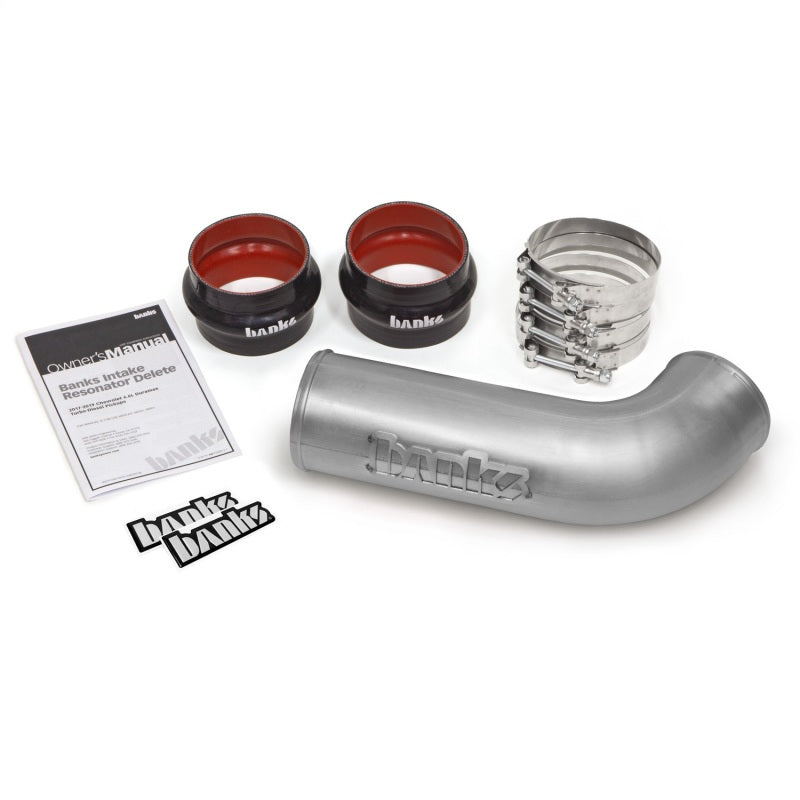 Banks Power 17-19 GM 2500/3500 6.6L L5P Intake Resonator Delete System - Natural Finish Connecting Pipes Banks Power