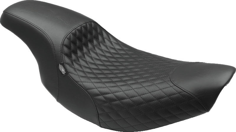 Mustang 84-06 Harley Standard Rear Tire Duke 1PC Regal Seat - Black One-Piece Motorcycle Seats Mustang Motorcycle