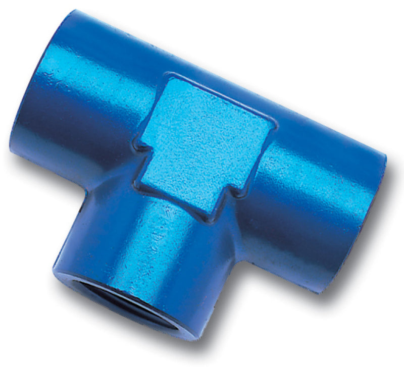 Russell Performance 1/4in Female Pipe Tee Fitting (Blue) Fittings Russell