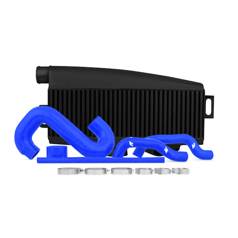 Mishimoto Subaru 02-07 WRX/04-07 STi Top-Mount Intercooler Kit - Powder Coated Black & Blue Hoses Intercoolers Mishimoto
