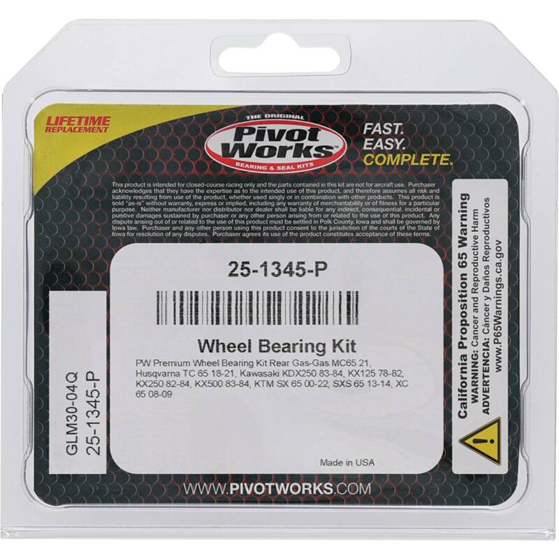 Pivot Works Premium Wheel Bearing Wheel Bearings Pivot Works