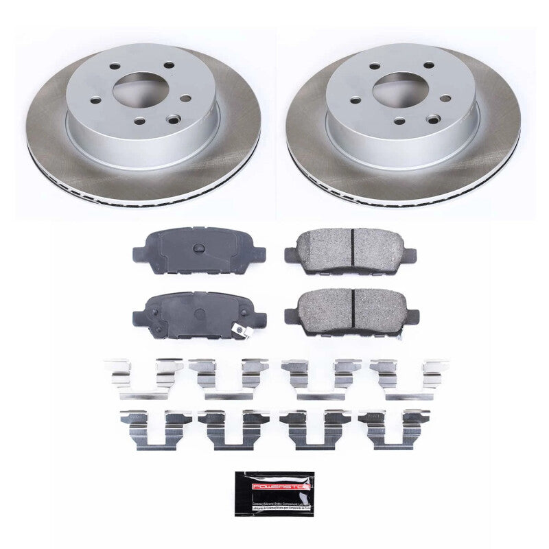 Power Stop 03-05 Nissan 350Z Rear Semi-Coated Rotor Kit Brake Kits - Performance Blank PowerStop