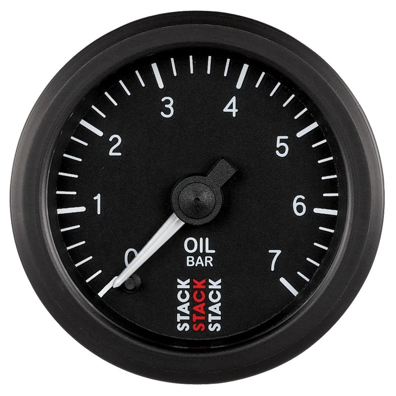 Autometer Stack 52mm 0-7 Bar M10 Male Pro Stepper Motor Oil Pressure Gauge - Black Gauges AutoMeter