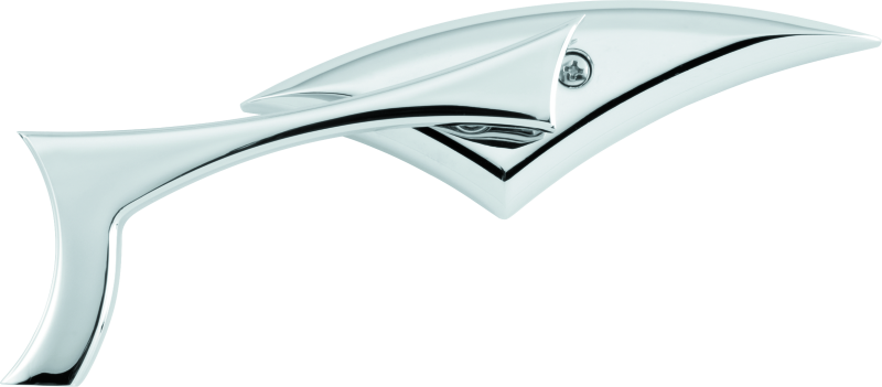 BikeMaster Sickle Mirrors w/10mm/Yam 10mm/HD Adapters - Pair - Aluminum/Chrome Side Mirrors BikeMaster