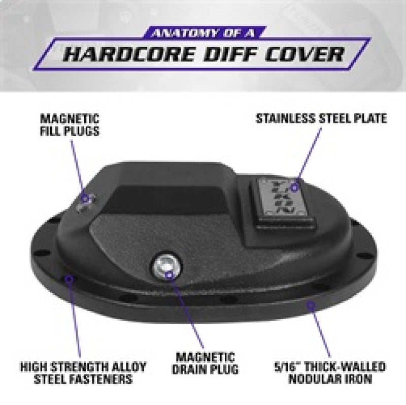 Yukon Gear Hardcore Diff Cover for GM 9.5in & 9.76in Rear Diff Covers Yukon Gear & Axle